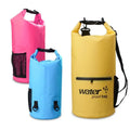 10L Foldable Floating Beach PVC Backpack Waterproof Dry Bag with Front Zippered Pocket for Fishing Climbing Floating Boating