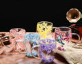 350ml Unisex High Borosilicate Petal Quicksand Double Glass Cup Creative Direct Drinking With Real Flower for Parties