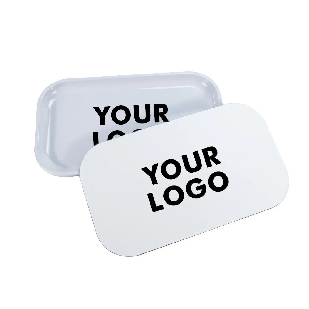 BEYOU  27X16cm White Sublimation Rolling Trays With Magnetic Lid Sublimation Rolling Trays Blank