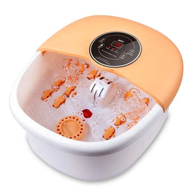 Newest Heated Massage Washing Basin Foot Spa Electric Plastic Foot Bath With 14 Massage Rollers