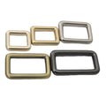 16/20/26/32/38mm Metal Square Buckle - Welded Rectangular Adjuster for Bag Straps Golden Hardware Wholesale