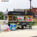 China Equipment Fast Delivery Outdoor Vintage Design Petrol Bbq Ice Cream Container Food Truck Cheap Cart Trailer for Sale USA