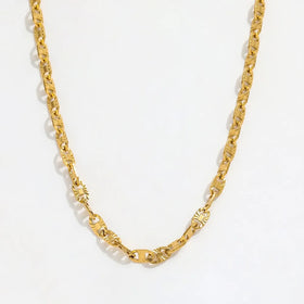Fenny 18K Gold Plated Wholesale Jewelry Waterproof&No Fade Fashion Simple Versatile Lace Chain Stainless Steel Necklace for Wome