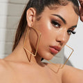 Tongxin Exaggerated Personality Geometric square Big Earrings Fashion Trendy Classic Ladies Earrings