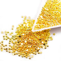 Hisenlee Wholesale 1.5MM Gold Silver Half Round Flatback Metal Loose Rhinestones 10000Pcs/Bag Made Alloy Garment Decoration