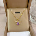 Shiny Zircon Deer Pendant Necklace Exquisite Party Necklace Chains Necklaces Titanium Steel Clavicle Chain for Women Ladies
