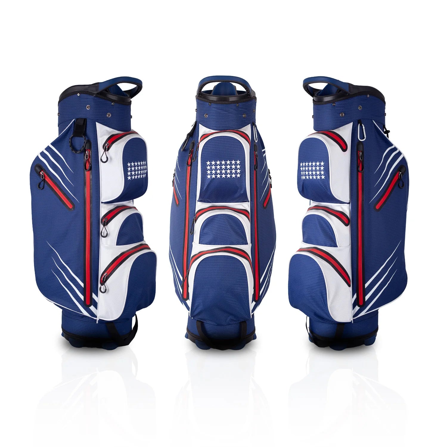 New Design Nylon Bag Golf Custom Logo Lightweight 10 Dividers Golf Cart Bag