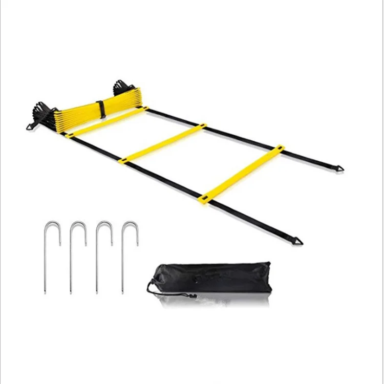 Factory Direct MUDA Brand Adjustable Size PP Material Yellow Speed Agility Training Set Kit Fixed Sports Cone Ladder for