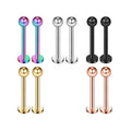 New Fashion Titanium Labret Piercing Lip Stud with Claw Setting Internal Threaded Ball Body Jewelry