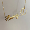 Thin Chain Custom Name Jewelry 18K Gold Name Plate Necklace Personalized Stainless Steel Pendant for Women Decent Gift 1 Buyer