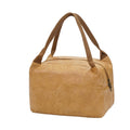 Durable Thermal Paper Bag Custom Logo Print Brown Insulated Lunch Tyvek Cooler Tote Reusable Waterproof Washable Folding Style