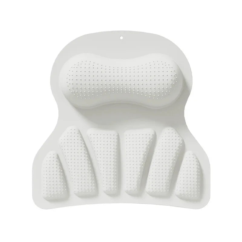 Luxury Bathtub Pillow for Head and Neck Support Soft 4D Silicone Bath Tub Pillow with 35 Non Slip Suction Cups