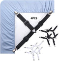 Triangle Elastic Adjustable Mattress Sheet Clips Bed Fitted Sheet Holder Straps Fasteners