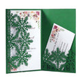 Christmas Invitation Card Green Snowflake Card and Customized Laser Cut Greeting Cards MegaBDM