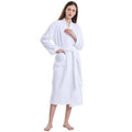 Customized Logo Cotton White Luxury Bath Robe Autumn and Winter Bathrobe 370g Weight 100% Polyester Bathrobe