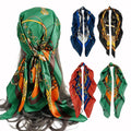New Design Women Silk Scarves Polyester Fashion Scarf Soft Lightweight Silk Satin Chiffon Wrap Scarf Muslim Hijab