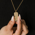 Islamic Calligraphy Jewellery 18K Gold Arabic Muslim Allah Necklace Pendant Necklace