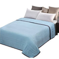 YongHo Modern Custom European American Sky Blue Solid Plain Mixed Fiber Bedroom Summer Comforter Cooling Quilt