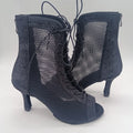 New Arrival EVK250224 Black Crystal Faux Suede Dance Shoes Customized Soft Jazz Street Ballroom Latin Party Professional Women