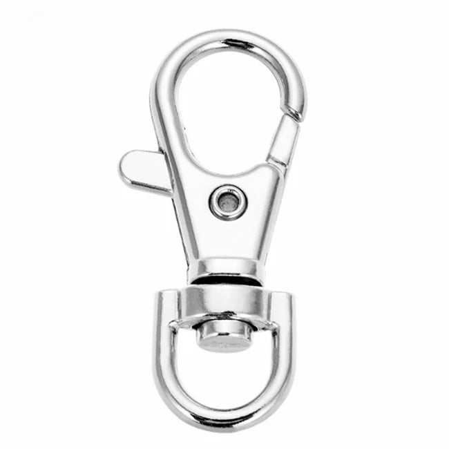 35mm Metal Carabiner Clip Dog Buckle Key Rings Keychain Hooks Retaining Ring DIY Craft Swivel Trigger Lobster Clasp