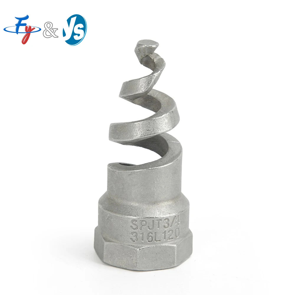 Stainless Steel Pigtail Spray Nozzle Cooling Tower Nozzles 316LSS Spiral Jet Full Cone Spray Nozzle for Desulfurization MegaBDM