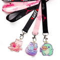 Mobile Phone Nylon Lanyard Acrylic Pendant Decoration Keychain Personalizado Printed Polyester Neck Lanyards with logo Custom