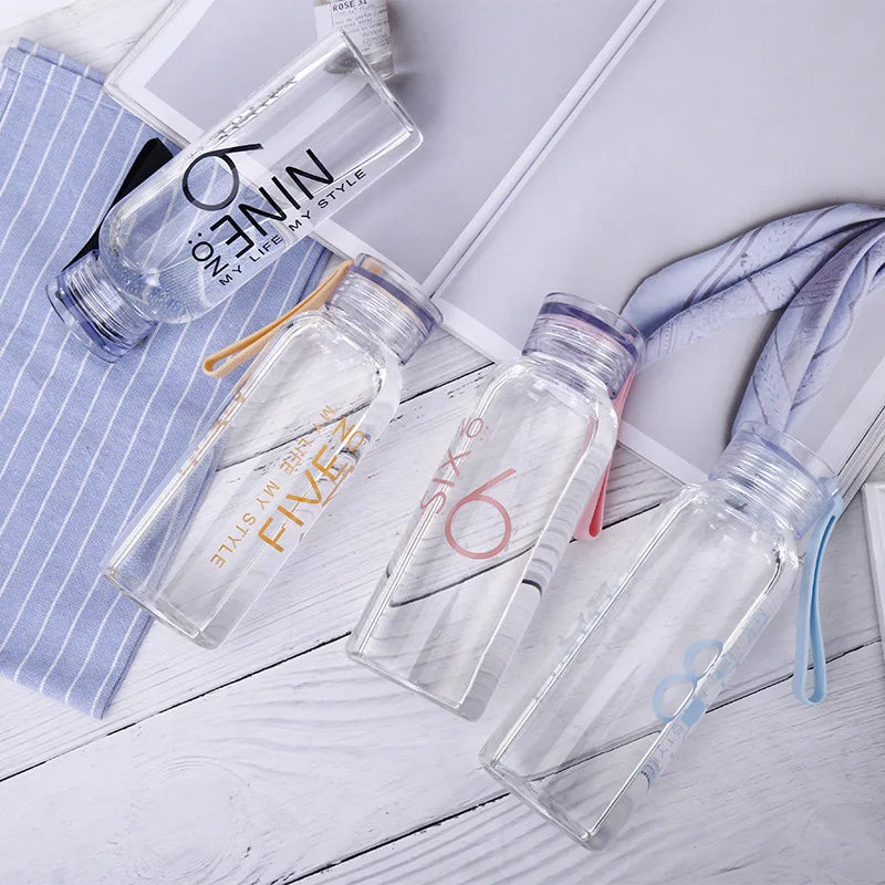 New Simple Style Korean Portable Juice Cups Water Glass Bottle