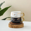 Wholesale Gift Boxed Creative Customized Logo Porcelain Coffee Mug Wooden Lid Food Contact Safe Packaging for Party Occasions