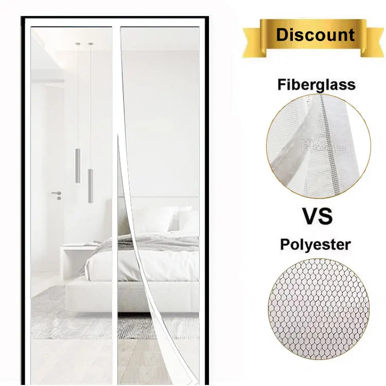 Modern Design Anti-Mosquito Fly Mesh Screen Door Curtain Strong Magnet Magnetic Door for Bathroom or Hotel Wholesale