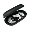 Factory Price Oval EVA Case Earphone Carry Bag 11x6.5x3.5cm Cable Charger Card Changes Pouches Storage Cases Mini Black Box