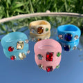 Colorful Transparent Acrylic Crystal Resin Ring Geometry Simple Acrylic Rings for Women Jewelry