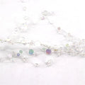 Clear Crystal Button Shape Light up Garland Strand Bead Chain Diy Curtains Acrylic Garland for Wedding Decoration