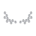 Luxury Minimalist Jewelry 925 Sterling Silver Fashion CZ Diamond Stud Earrings for Women