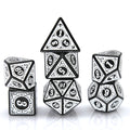 Hot Sale Customizable Logo Dragon Polyhedral Pearl Acrylic D&d RPG Dice Set Popular Pattern Dice for Dungeons Dragons Plastic