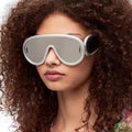 2024 One Piece Brand Designer Glasses Sunglasses Women 2024 Thick Sun Glasses for Female Men Vintage Eyewear Oculos