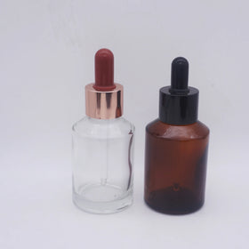 60ml Oblique Shoulder Amber Frosted Glass Cosmetic Bottle