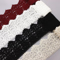 Hot Selling Water Soluble White Embroidery Lace Border Chemical Lace Trim for Wedding Dress