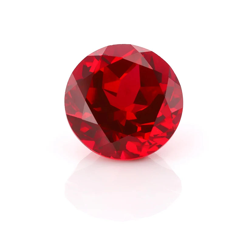 Starsgem Wholesale Round Brilliant Cut Lab Grown Ruby Harga Berlian Merah Delima