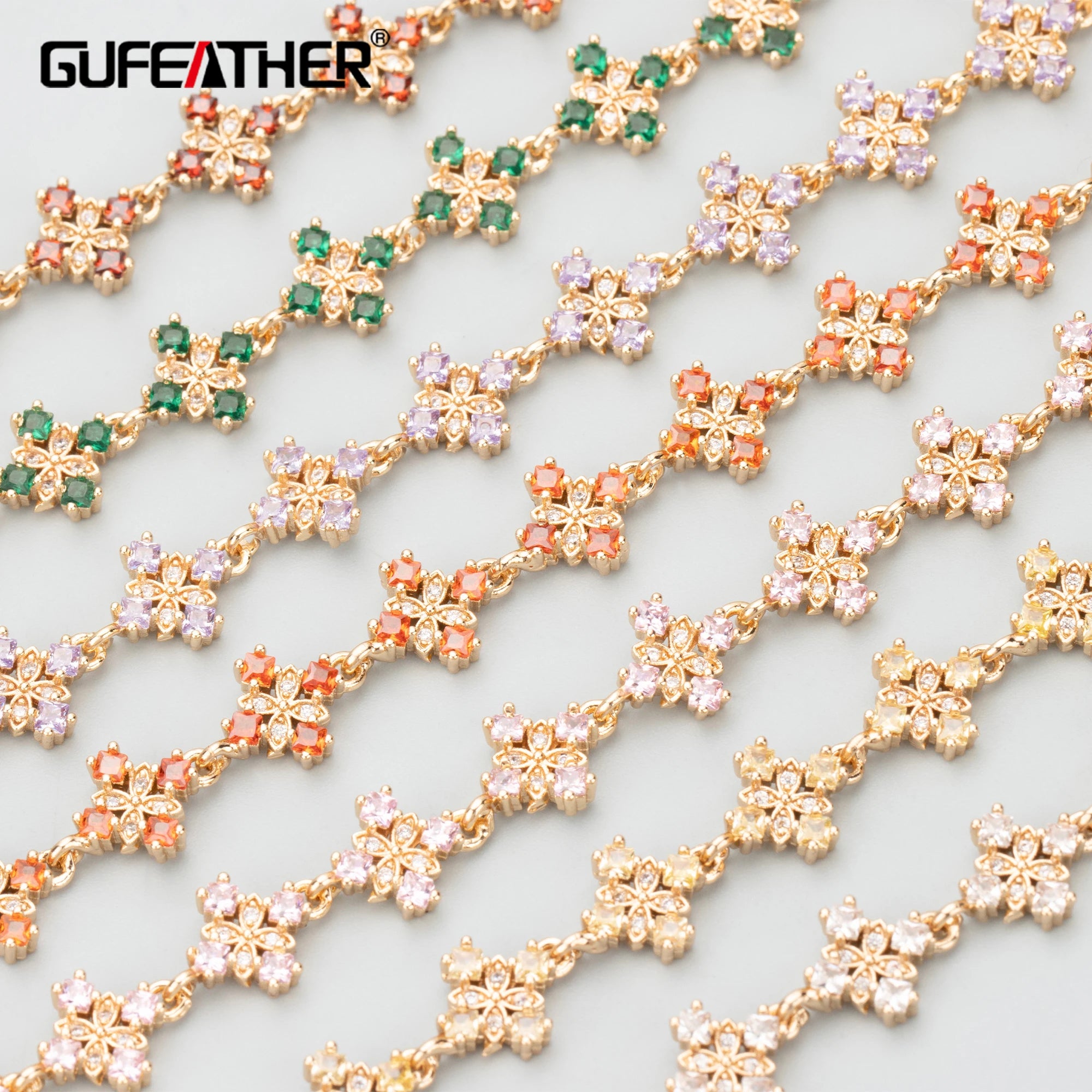 MC28 Nickel-Free Copper & Zircon Charms DIY Jewelry Pendants Making Findings 10pcs/Lot Accessory Assortment