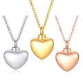 Hainon Wholesale Stainless Steel Heart Commemorative Ashes Pendant Peach Heart Perfume Bottle Flannel Bag Set