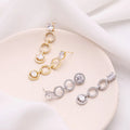 Hot Sale Korean Elegance Women Stud Earring 925 Sterling Silver Clear Rhinestone Crystal Handmade Ear Fine Jewelry