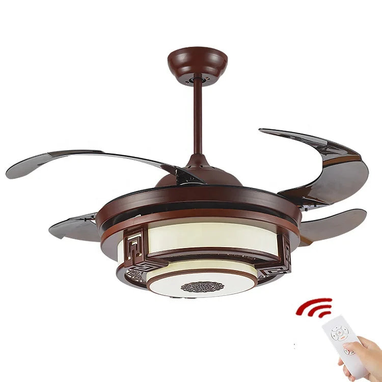 Chinese Tradition Chandelier Cheap Price Ceiling Fan With Light and Remote Control Led Light JY3107