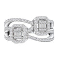 Micro Paved Diamond Multi-layer Lines Interactive Design 925 Sterling Silver Ring