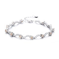 High End Wave Charm Bracelet in Real Silver 925 Fine Jewelry for Women Gift