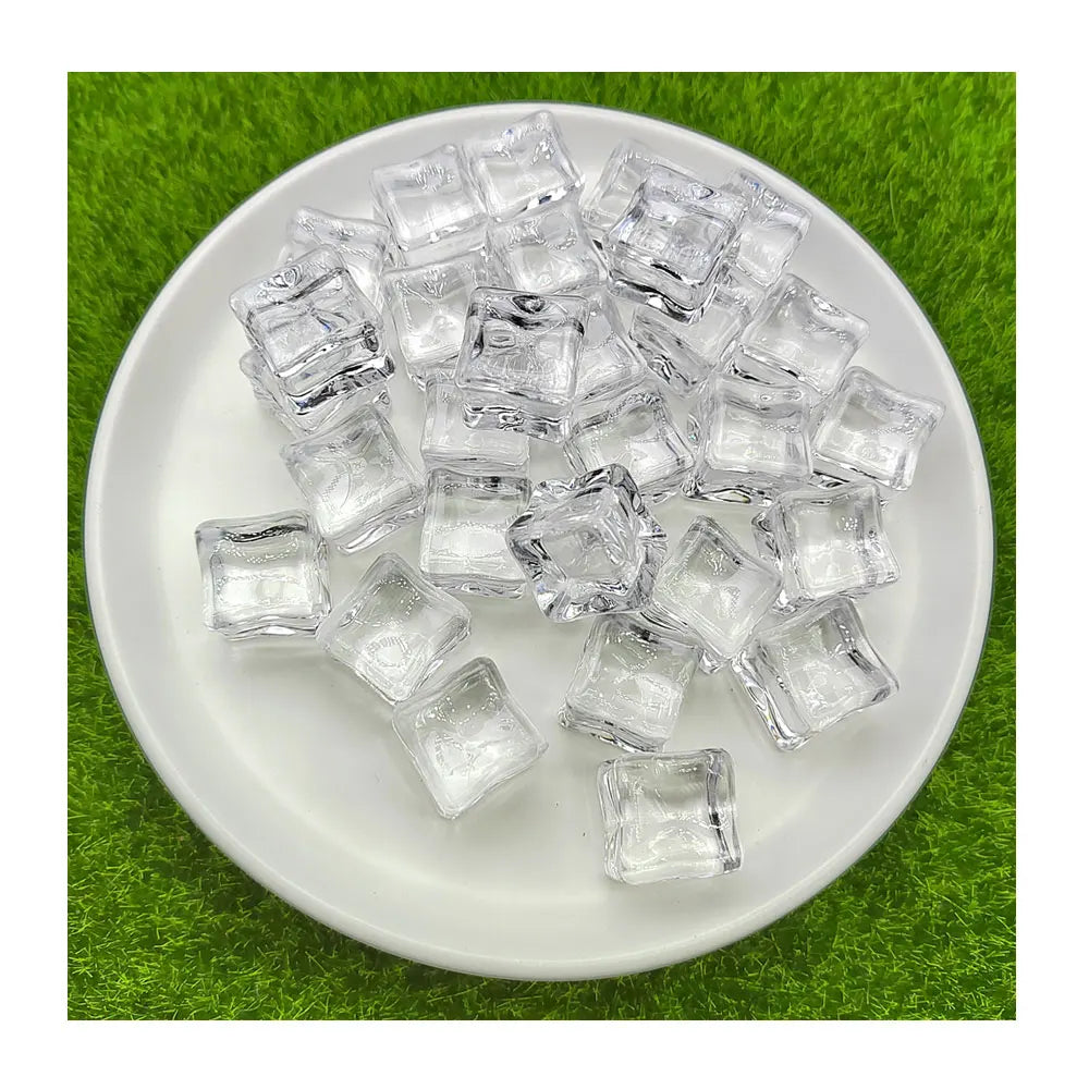 Simulated Ice Cubes Artificial Acrylic Ice Cube Miniature Whisky Drink Display Photography Props Wedding Party Decor