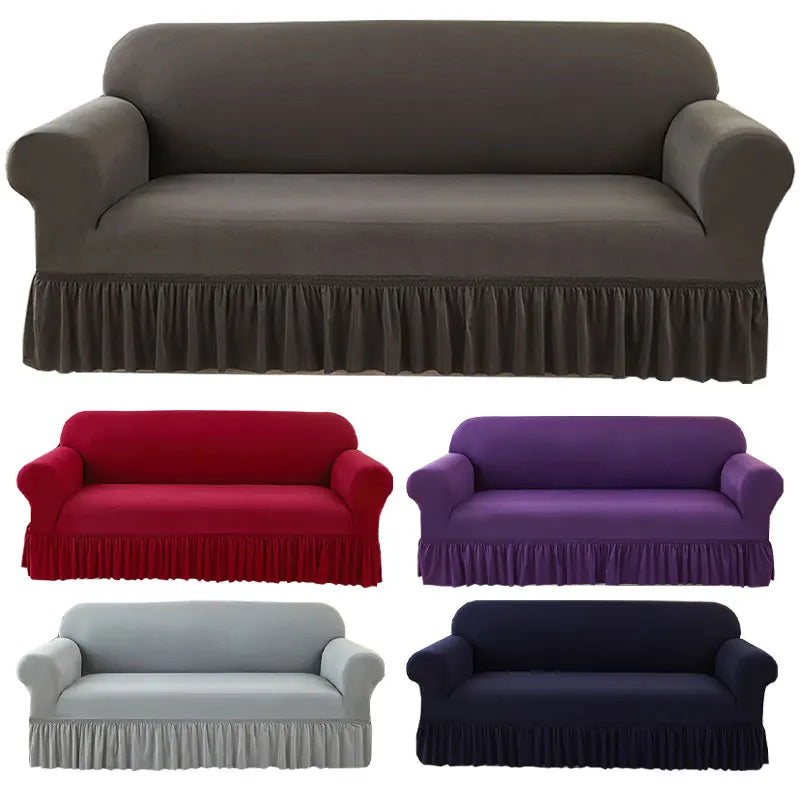 Solid Color Sofa Slipcover Universal Living Room Stretch Sofa Protector Anti-Pet Sofa Cover Home Decoration Cheap Wholesale