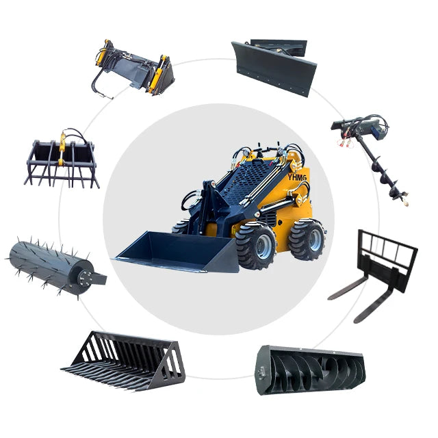 CE EPA Construction Agricultural Machinery Hydraulic Compact Small Wheel Skid Steer Loader Track for Sale