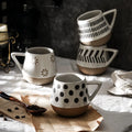 Handmade Nordic Style Porcelain Coffee Mug Simple Household Clay Pottery Cup Water Christmas Personality Ins Inspired Clay Art