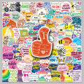 100PCSFactory Wholesale Cheap Personality Decorative Inspirational English Sentences Stickers Guitar Amp Closet Stickers