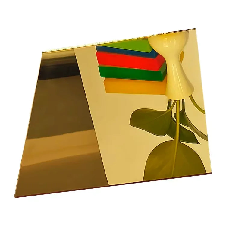 Factory Wholesale Golden Mirror Acrylic Plastic Sheet Custom Acrylic Glass